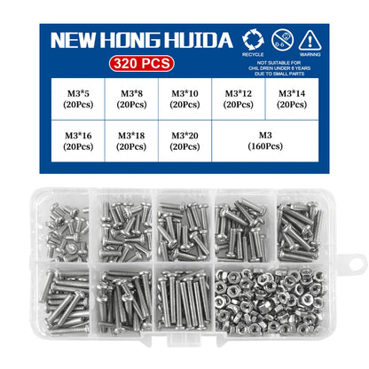 M1 M1.2 M1.4 M1.6 M2.5 M3 304 Stainless Steel Round Head Cross Small Screw Set Metric Thread Machine Bolt Assortment Kit Set    Home Decor Supply | Online Retail | ShoreShopper.com