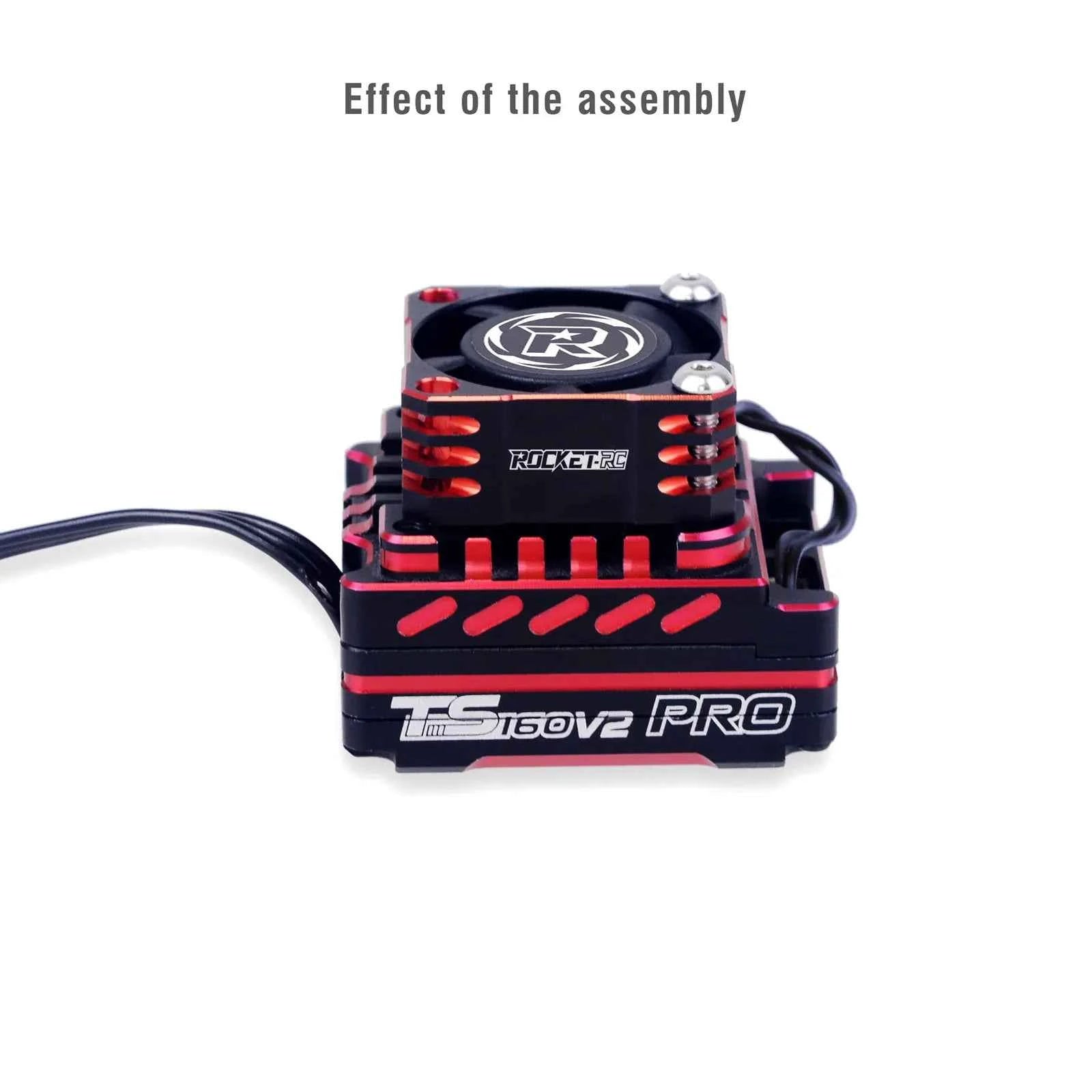 ROCKET-RC 25/30/35/40/50mm V2 Metal Cooling Fan 32000/28000/21000/16000/10000RPM for 1/8 1/10 1/12 RC Car 540/550/3650 Motor ESC