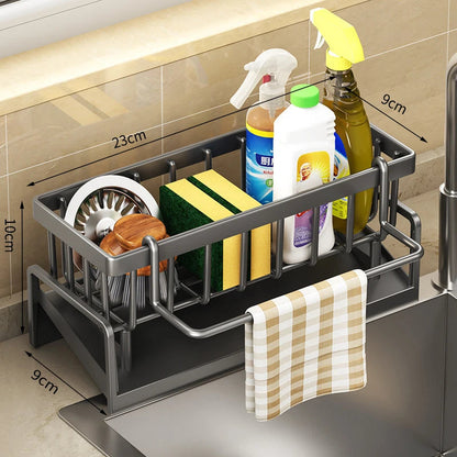 Kitchen Spice Storage Shelf with Drainage Rack, Installation Sink Organizer, Tap-Mounted Shelf for Home Kitchen Accessories    Home Decor Supply | Online Retail | ShoreShopper.com