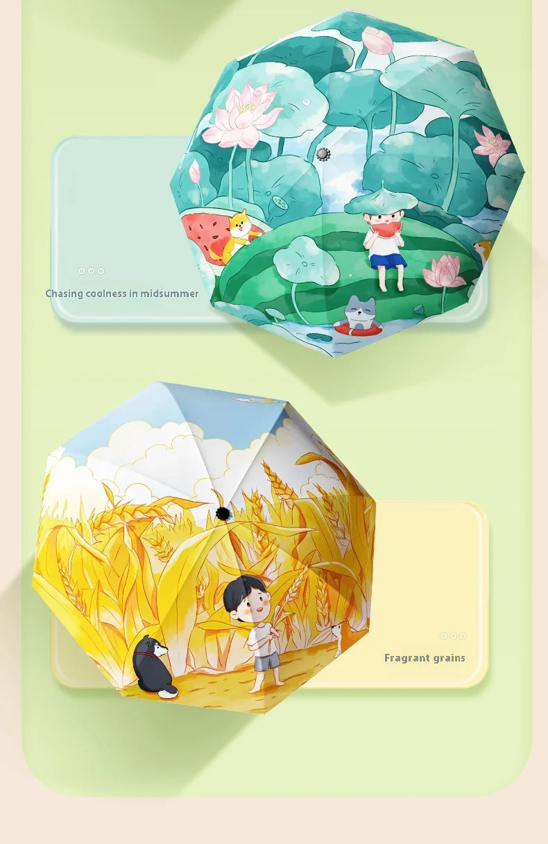 Umbrella for Both Sunny and Rainy Use UV Resistant Umbrella Windproof Strong Umbrellas Parasol Manual Kids Students    Your Coastal Marketplace | Shoreshopper.com