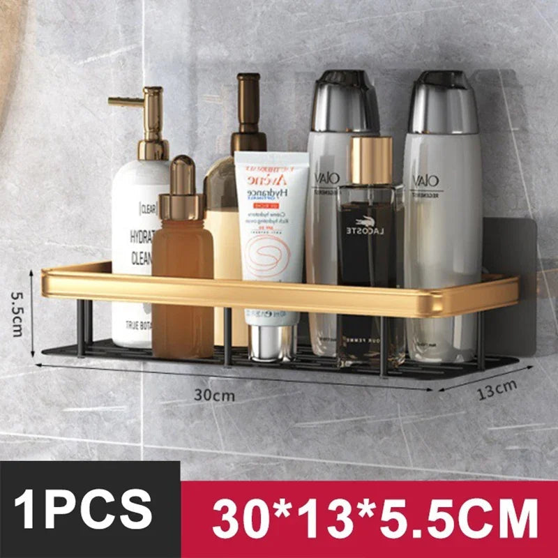 Bathroom Shelf Kitchen Storage Organizer Aluminum Alloy Shampoo Rack Shower Shelf Bathroom Accessories No Drill Shelf    Home Decor Supply | Online Retail | ShoreShopper.com