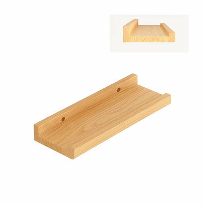 Space Saving Wooden Floating Shelf Minimalist Style Decorative Display Stand Rustic Bookshelf Organizer Living Room    Home Decor Supply | Online Retail | ShoreShopper.com