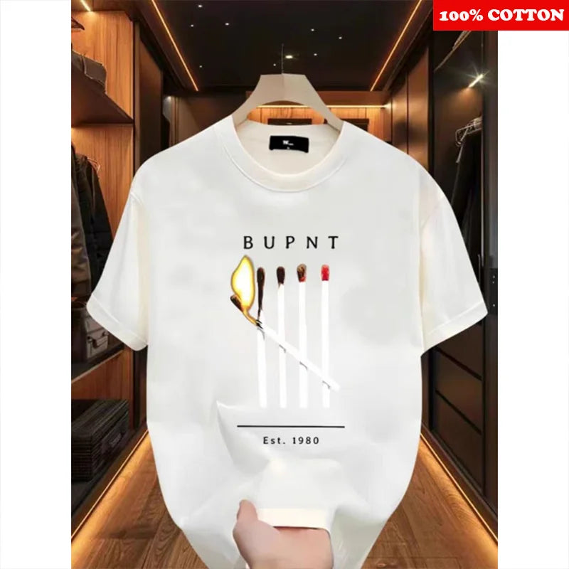Fashion Paris Print T-shirt Men's Summer New 2025 New 100% Cotton Neck Short Short Sleeve Tee Gym Casual comfort Sports Top Men    Home Decor Supply | Online Retail | ShoreShopper.com