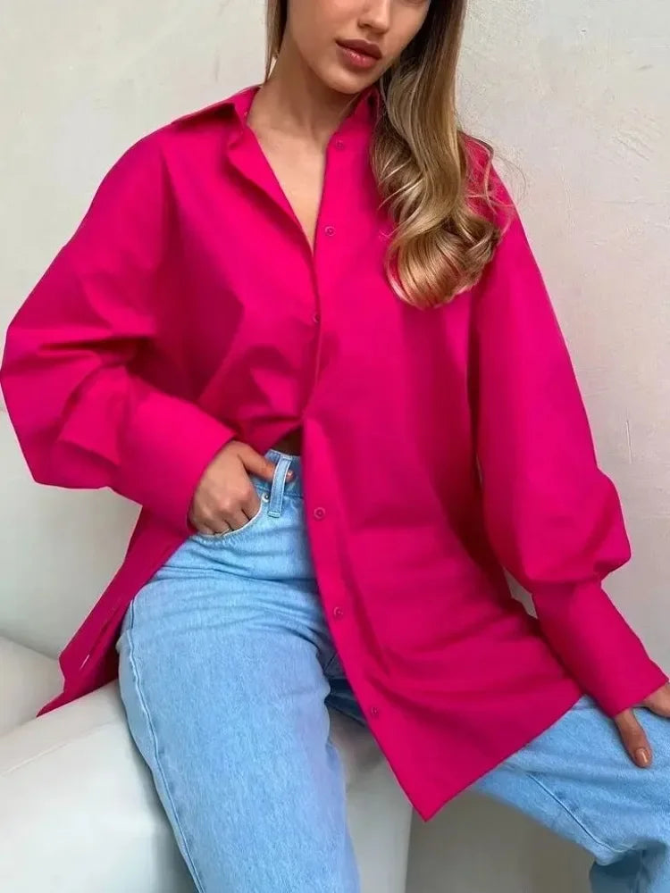 100% Cotton Shirts for Women Spring and Summer Fashion Long Sleeve Shirt Single Breasted Design Casual Loose Blouse for Women    Your Coastal Marketplace | Shoreshopper.com