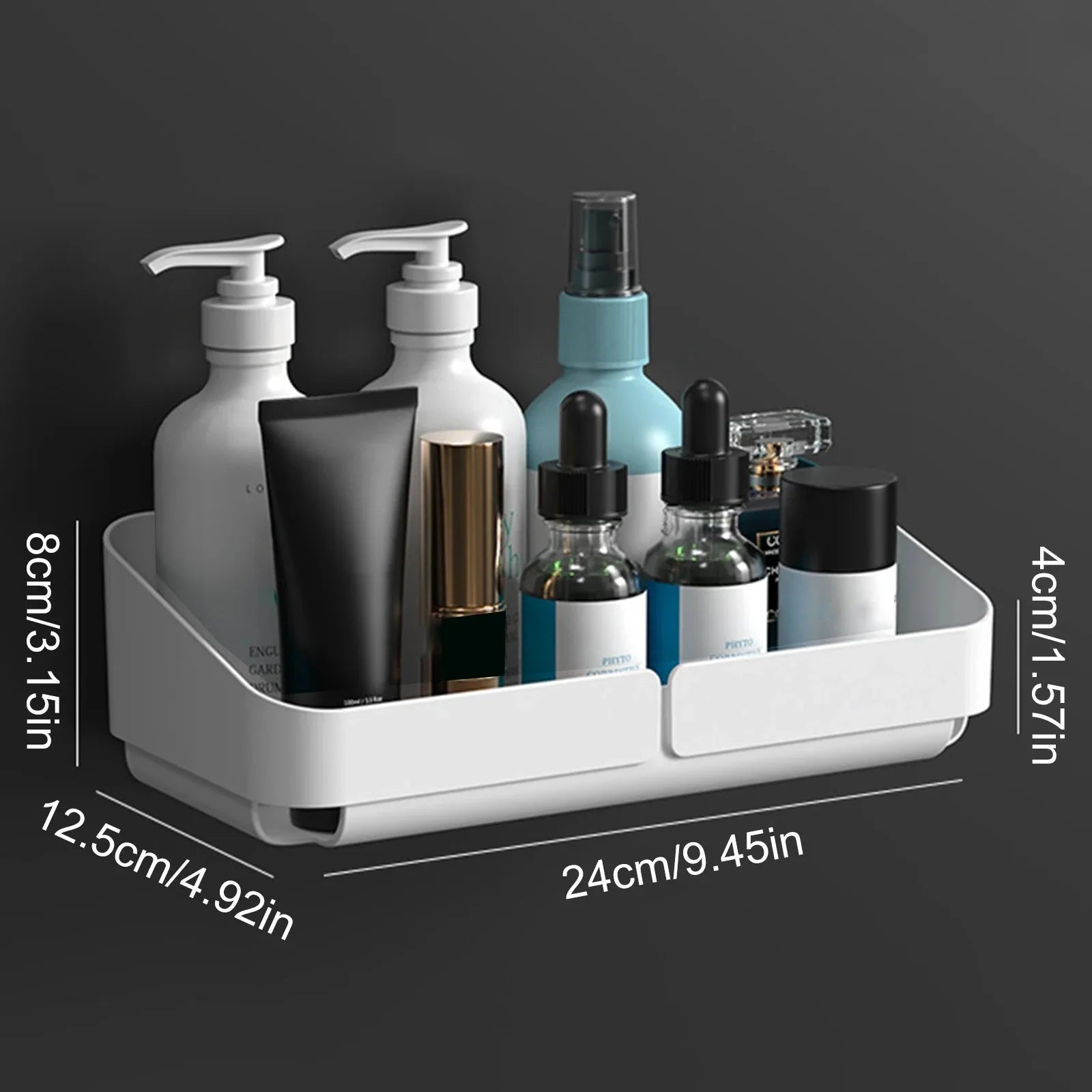 Bathroom  Kitchen Convenience Rack Shelf Makeup Storage Organizer Shower Shelf Cosmetics Shampoo Rack  Wall Spice No Drilling    Home Decor Supply | Online Retail | ShoreShopper.com
