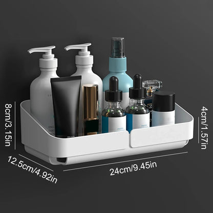 Bathroom  Kitchen Convenience Rack Shelf Makeup Storage Organizer Shower Shelf Cosmetics Shampoo Rack  Wall Spice No Drilling    Home Decor Supply | Online Retail | ShoreShopper.com