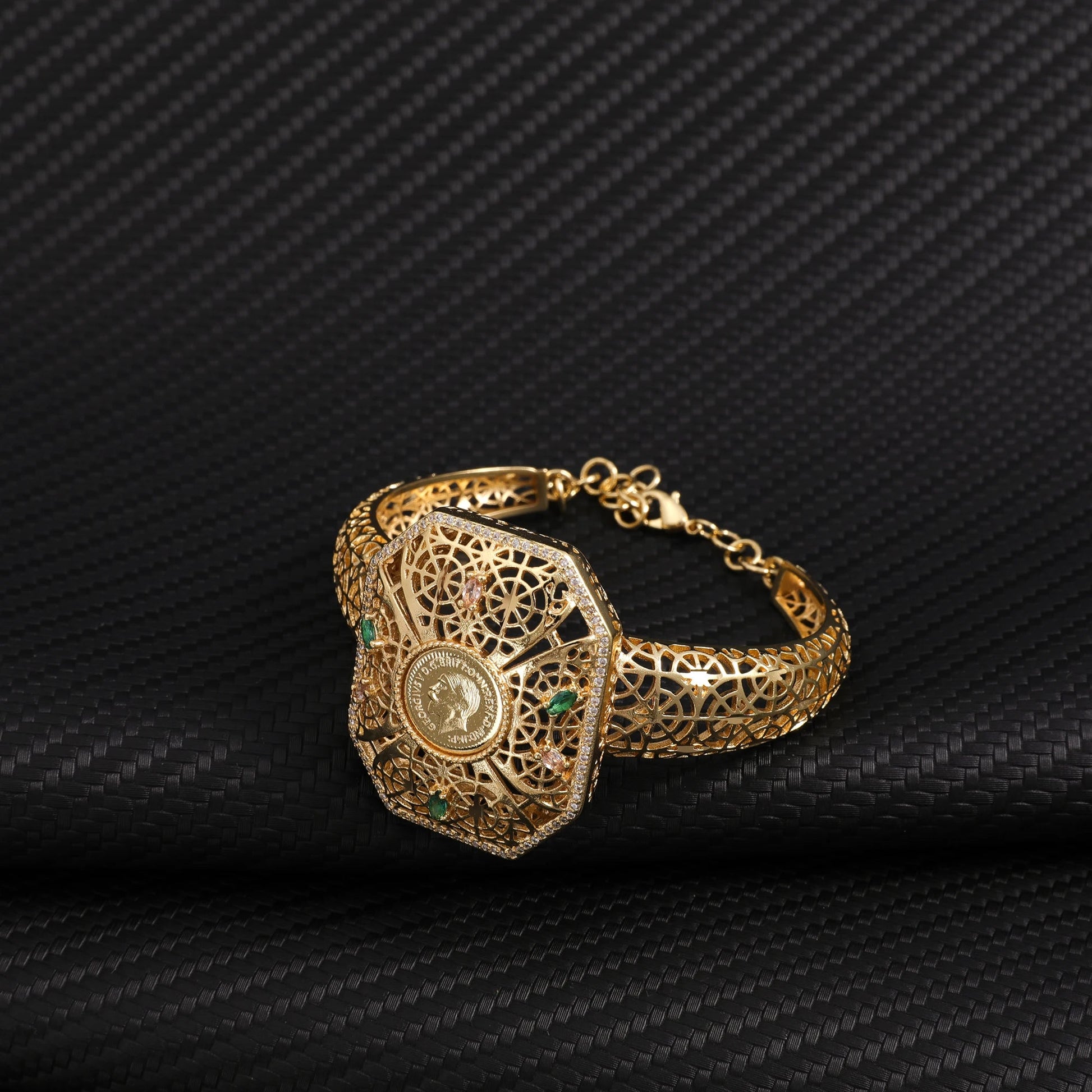 Women's Jewelry Set Dubai Nigerian Kuwaiti Bridal 24k Gold Plated Spinel Zirconia Human Head Ancient Coin Earrings Necklace Rin    Home Decor Supply | Online Retail | ShoreShopper.com