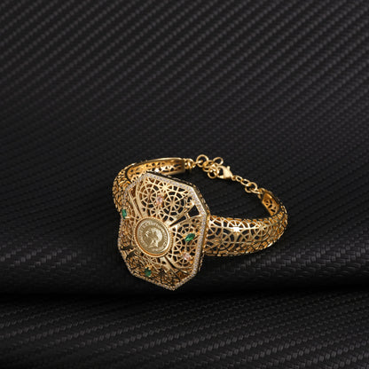 Women's Jewelry Set Dubai Nigerian Kuwaiti Bridal 24k Gold Plated Spinel Zirconia Human Head Ancient Coin Earrings Necklace Rin    Home Decor Supply | Online Retail | ShoreShopper.com