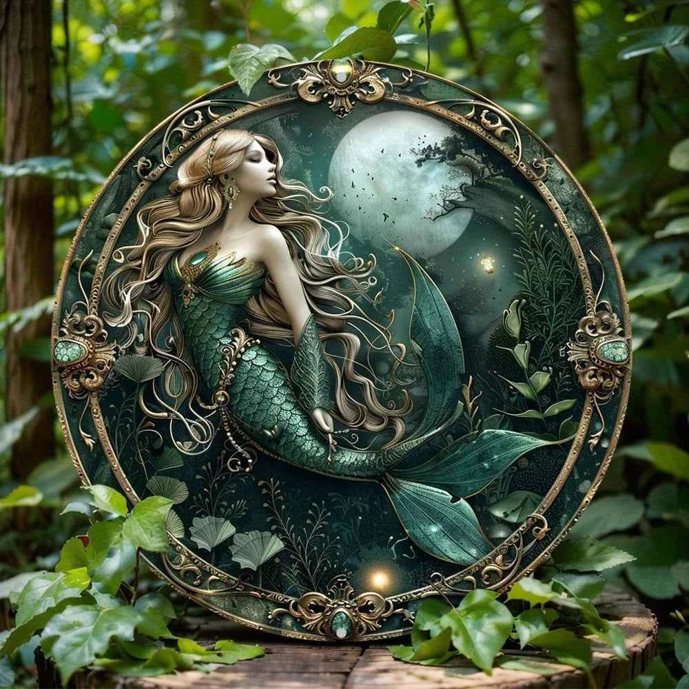 Mermaid-Themed Aluminum Wall Art, Perfect Gift for Marine Enthusiasts, Mermaid Decor, Mermaid Bathroom Decor