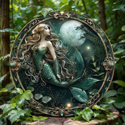 Mermaid-Themed Aluminum Wall Art, Perfect Gift for Marine Enthusiasts, Mermaid Decor, Mermaid Bathroom Decor
