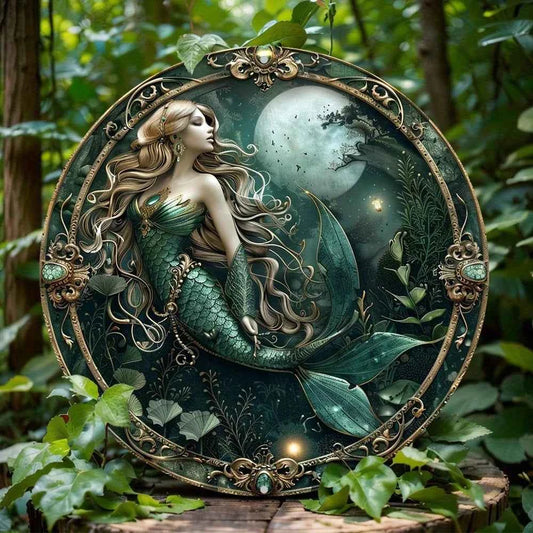 Mermaid-Themed Aluminum Wall Art, Perfect Gift for Marine Enthusiasts, Mermaid Decor, Mermaid Bathroom Decor