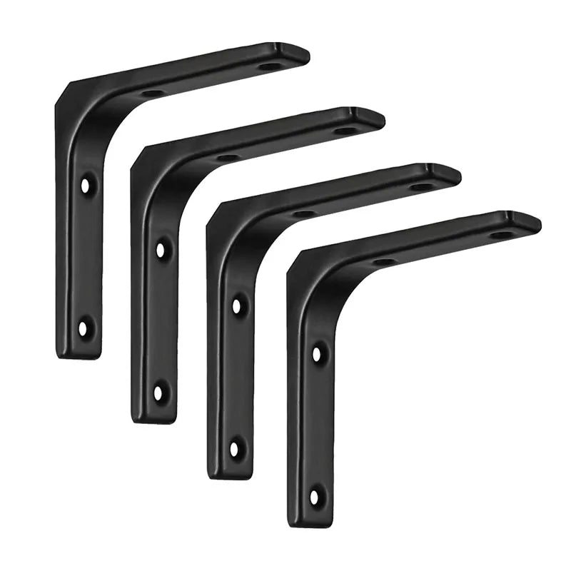Shelf brackets L-shaped floating wall shelves black and white stainless steel bore stand bracket support hardware home    Home Decor Supply | Online Retail | ShoreShopper.com