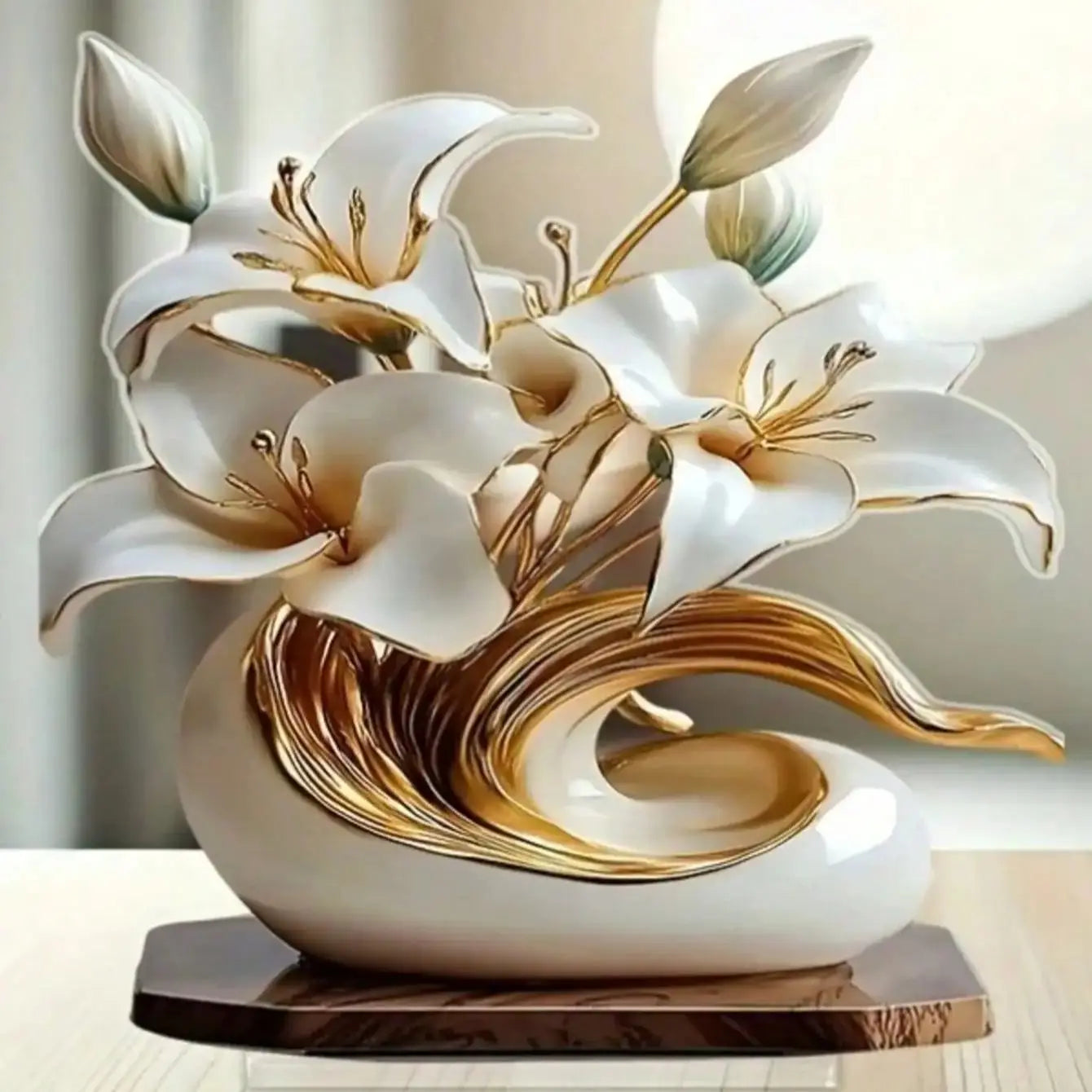 1 piece of lily desktop decoration ornament suitable for living room desktop and office decoraValentine Day wedding decor gifts    Home Decor Supply | Online Retail | ShoreShopper.com
