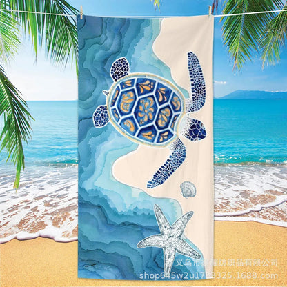 Beach Turtle Animal Printed Beach Towel, Quick Drying Absorbent Beach Towel Outdoor Sports Swimming Beach Towel Face Towel Towel    Your Coastal Marketplace | Shoreshopper.com