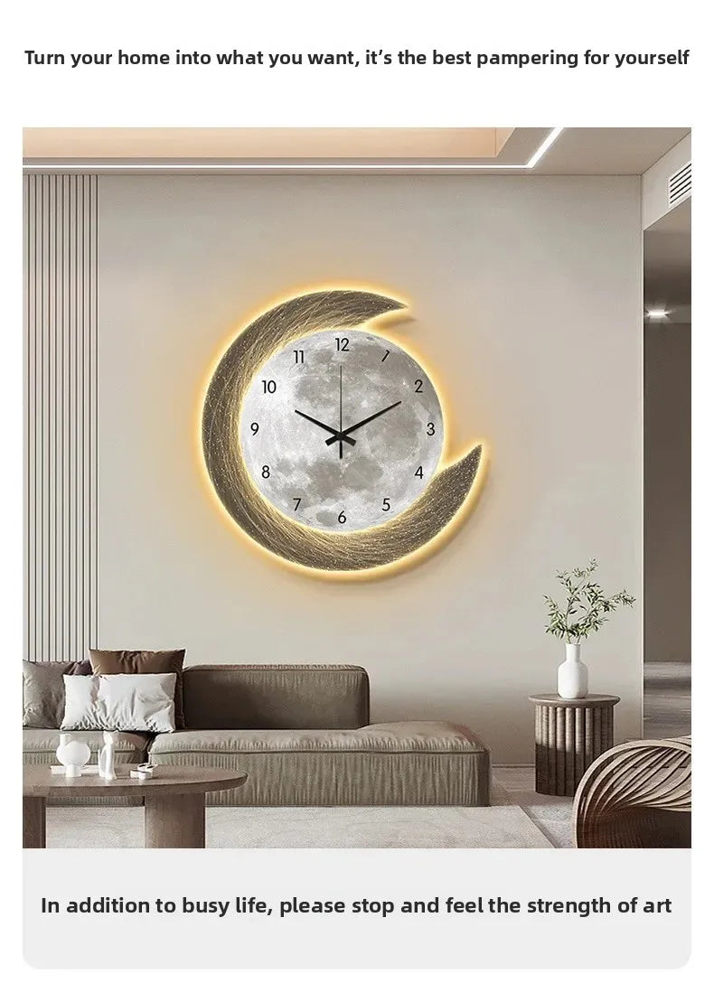 20in LED Light Wall Clock Dining Room Living Moon The Earth Modelling Silent Movement Bedroom Clock Wall Decoration Home Gifts    Home Decor Supply | Online Retail | ShoreShopper.com