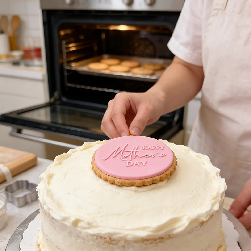 Happy Mother's Day / Father's Day Acrylic Cookie Embosser Stamp - Fondant Cake Decorating Tool for Baking DIY Gifts    Your Coastal Marketplace | Shoreshopper.com