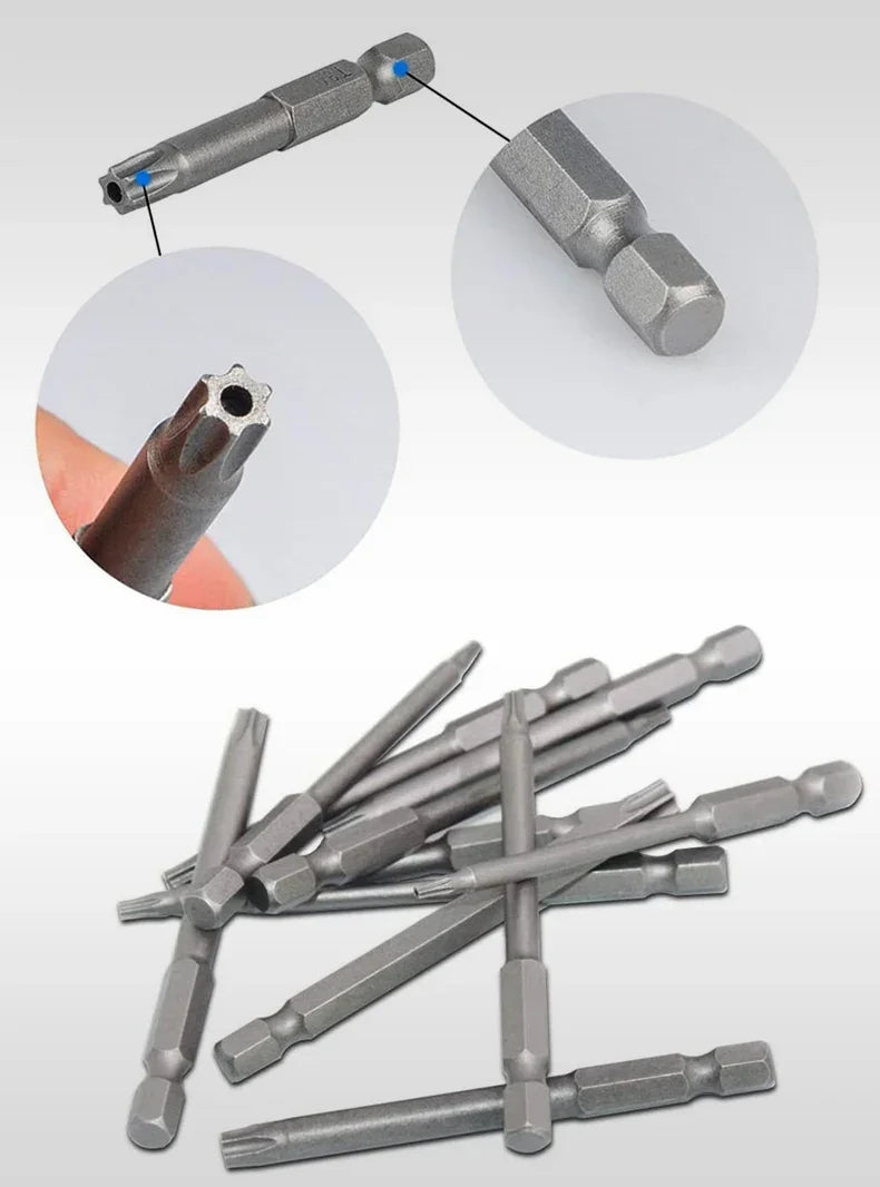 50-75-100mm Hollow Plum Blossom Extended S2 Bit Hexagon Handle Screwdriver Bit Screwdriver Tool Set    Home Decor Supply | Online Retail | ShoreShopper.com