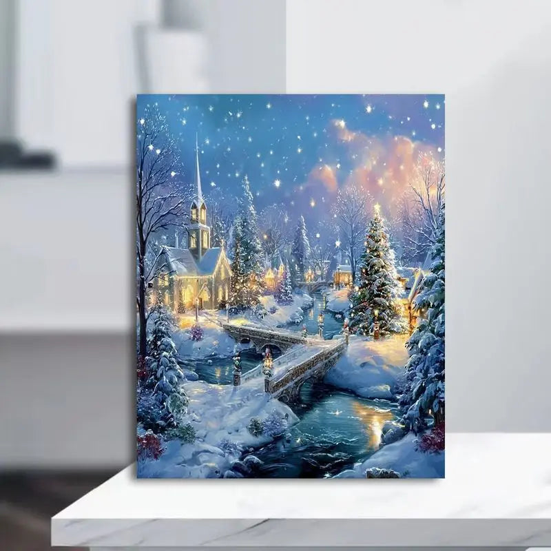 PhotoCustom Paint By Number Outdoor Scenery Kit Drawing On Canvas Diy Christmas Gift For Living Room Decora    Home Decor Supply | Online Retail | ShoreShopper.com