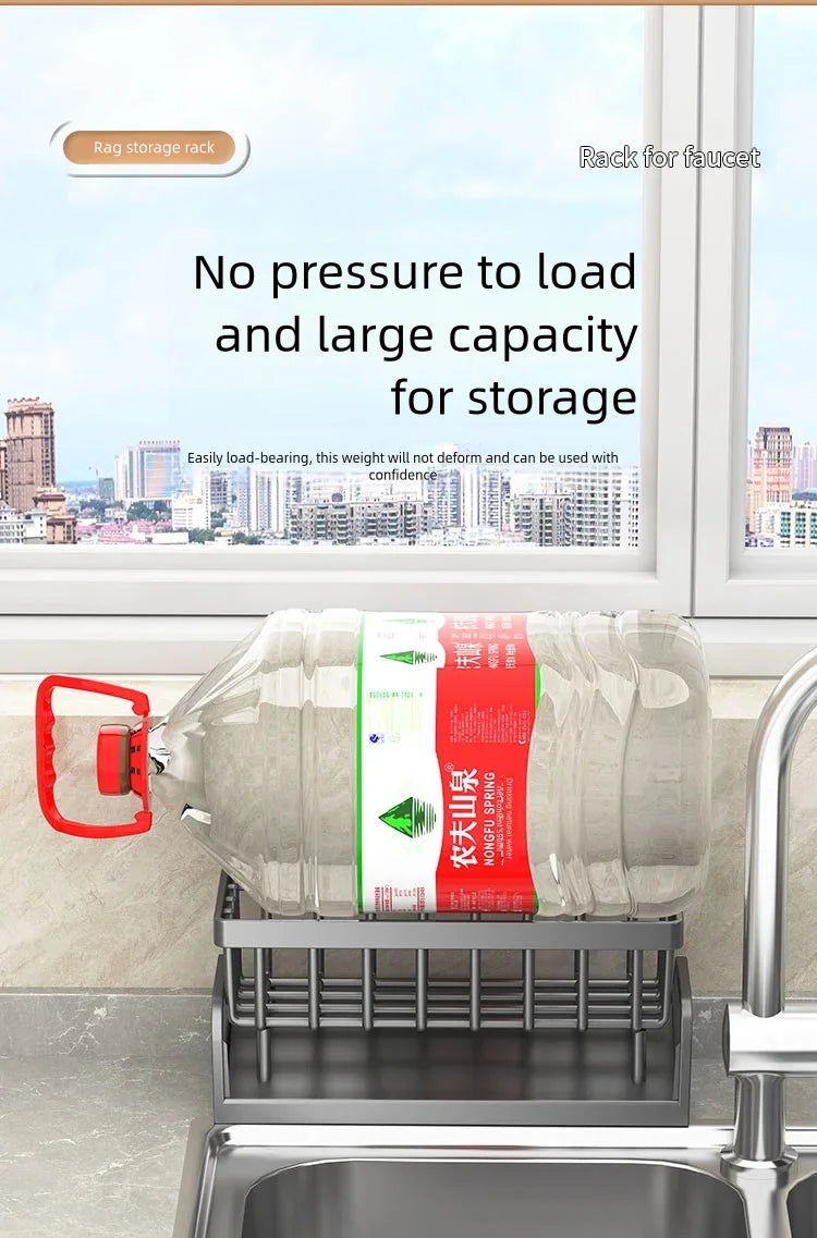 Kitchen Spice Storage Shelf with Drainage Rack, Installation Sink Organizer, Tap-Mounted Shelf for Home Kitchen Accessories    Home Decor Supply | Online Retail | ShoreShopper.com