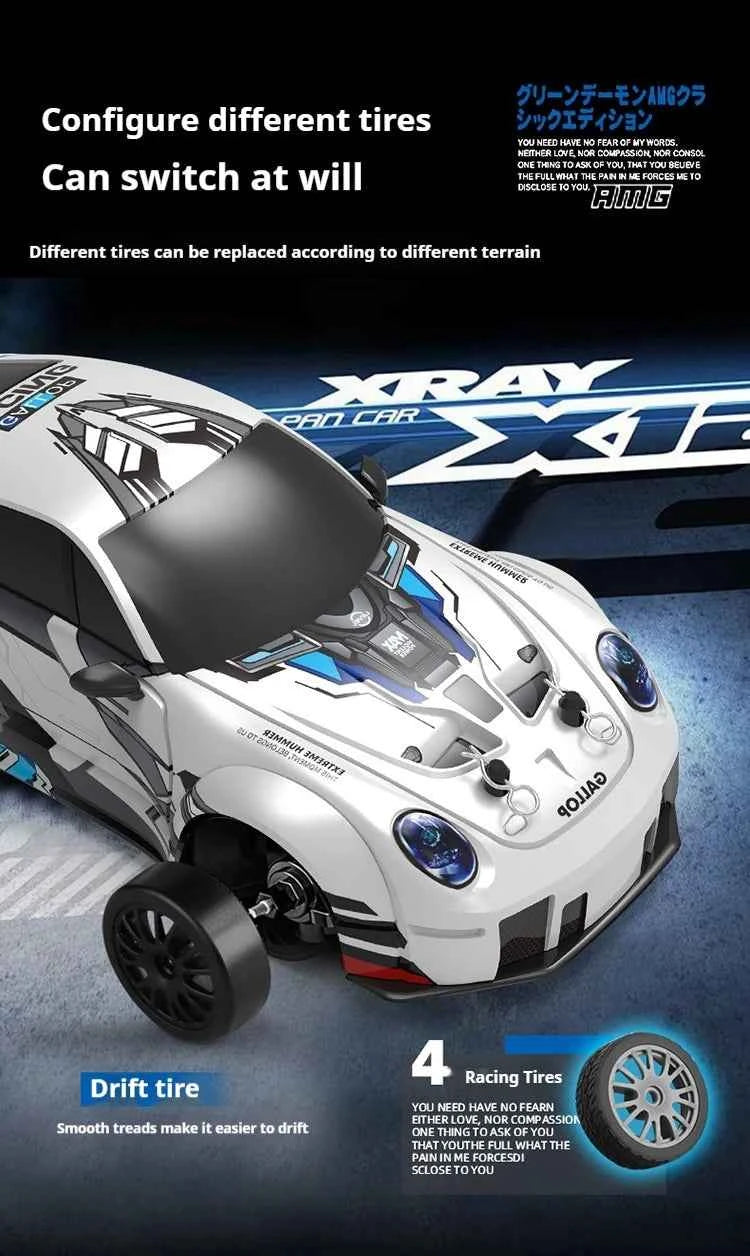 RC Drift Car 1/26 Realistic Race Car 4WD Mini RC Car 2.4Ghz Control Smooth Drifting Action Boys Toys RC 4x4 Fun for All