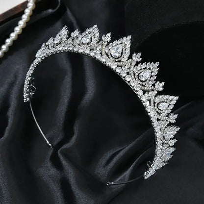 Wedding Hair Accessories Tiaras Crowns Crystal Zircon Headbands For Brides Women Party Prom Pageant Headpieces Bridal Jewelry - ShoreCo.Shop
