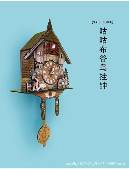 Wooden Hanging Wall Clock Bird Alarm Clock Cuckoo Clocks For Home Decoration Quartz Watch Decorative Home Decor    Home Decor Supply | Online Retail | ShoreShopper.com
