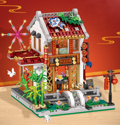 LOZ 1923 Street View Lantern Festival Pavilion Building Block Set - ShoreCo.Shop