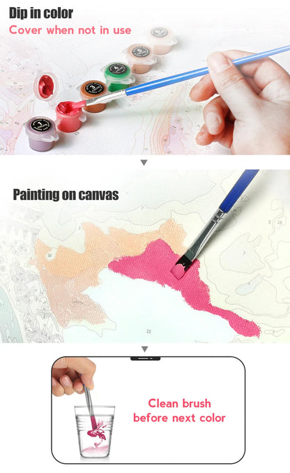 Huacan Acrylic Paint By Numbers Woman Portrait Pictures On Canvas Handmade Modern Diy Gift Home Decor    Home Decor Supply | Online Retail | ShoreShopper.com