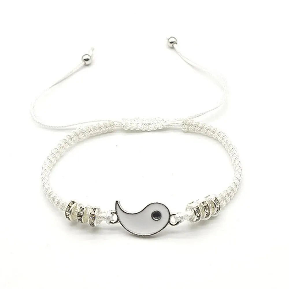2 PC Jewelry Set Couple Black White Tai Chi Bracelet Rope Adjustable Chain Set Simple Style Daily Wear Jewelry    Home Decor Supply | Online Retail | ShoreShopper.com