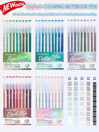 Languo 27-207 Colors Of One Set Drawing Handbook Pens Student DIY Graffiti Multi-Color Gel Pen Writing Marker Stationery    Home Decor Supply | Online Retail | ShoreShopper.com