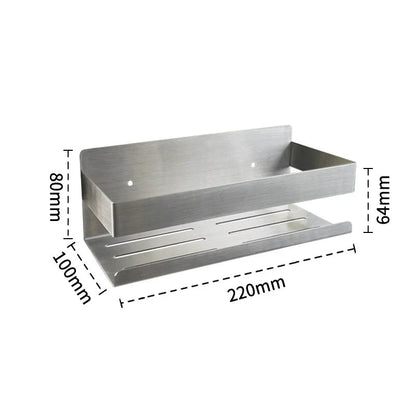 Stainless Steel Shower Shelf Without Drilling Wall Mounted Shower Caddy Basket with Hooks for Bathroom Kitchen Shelf Organizer    Home Decor Supply | Online Retail | ShoreShopper.com