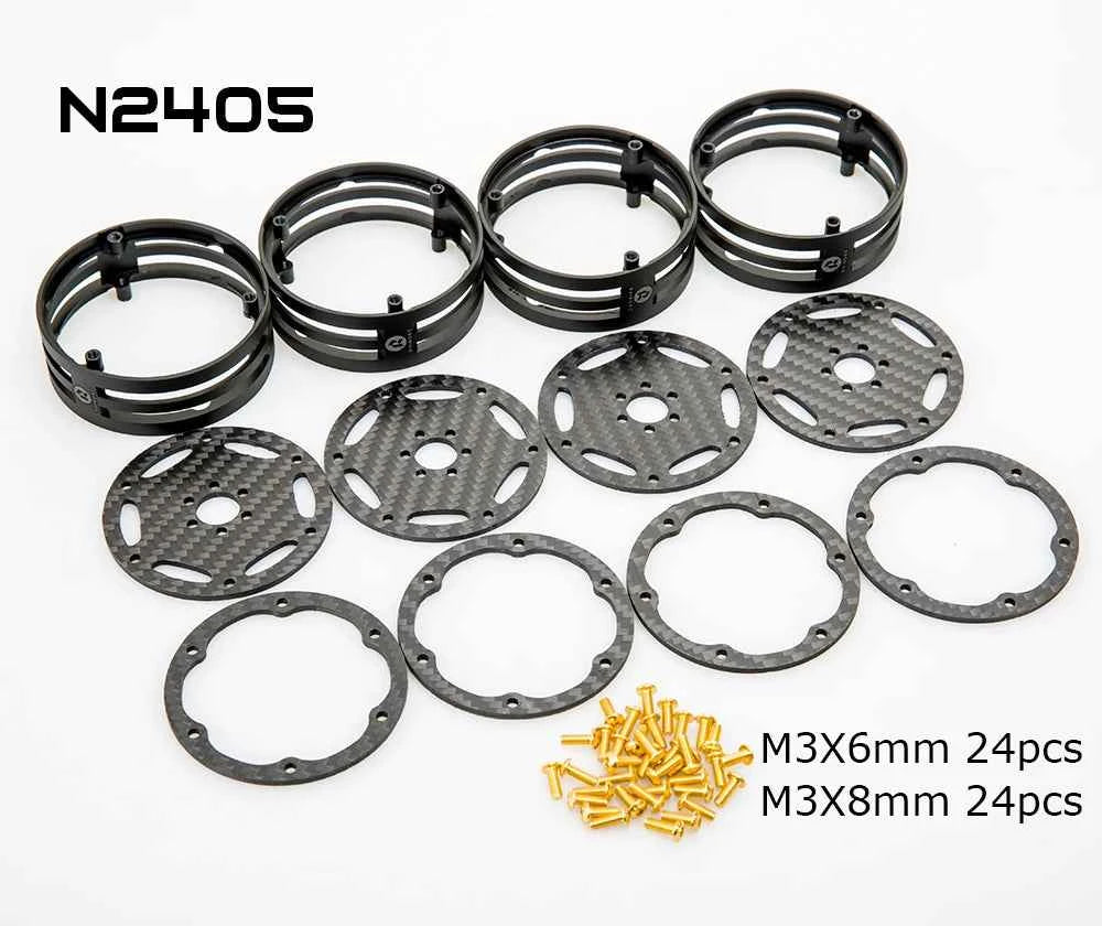 RhinoRC 2.2 inch Narrow Carbon Fiber Aluminum Pro LightWeight RC Car Crawler Wheel Pro Shafty MOA
