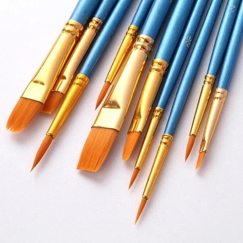 Arts Painting Set,10pcs Nylon Paint Brushes & 12 Colors Art Paint for Children Adults , Art Supplies    Home Decor Supply | Online Retail | ShoreShopper.com