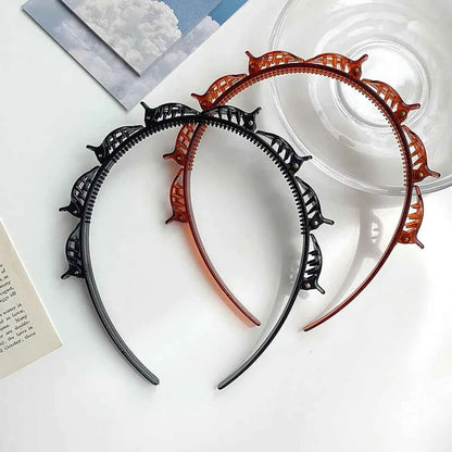 Women Headband Headwear 2025 New Double Bangs Hairstyle Hair Clips