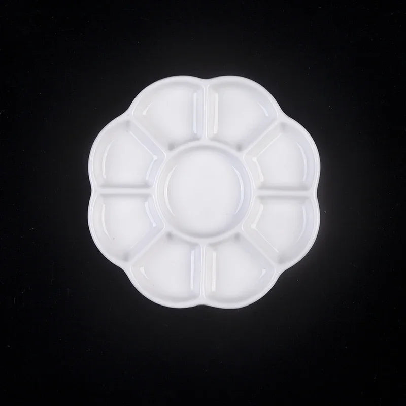 Artsecret 1 pc Simple White Ceramic Multi-Compartment Palette Pigment Mixing Palette Art Supplies Multiple Variants Available    Home Decor Supply | Online Retail | ShoreShopper.com