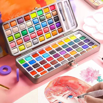 The 50/72/90/100/128/168 watercolor paint set includes a palette, brushes, drawing pens, professional painting supplies    Home Decor Supply | Online Retail | ShoreShopper.com