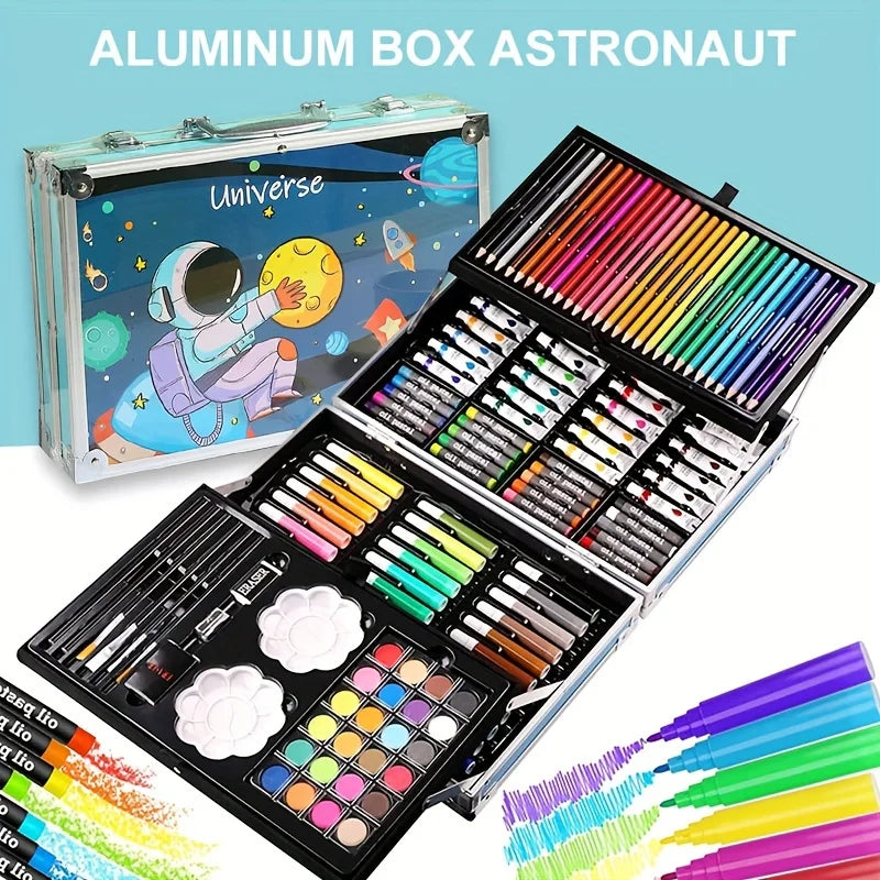 Art Supplies, 145 Pack Painting Drawing Art Kit , Deluxe Double Layers Art Set Crafts, Colored Pencils, Oil Pastels, Watercolor    Home Decor Supply | Online Retail | ShoreShopper.com