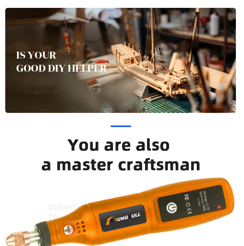 Mini Wireless Drill Rechargeable Polishing Machine DIY Mini Rotary Tool USB Engraving Tool Dremel Tool Mini Engravin Machine - ShoreCo.Shop