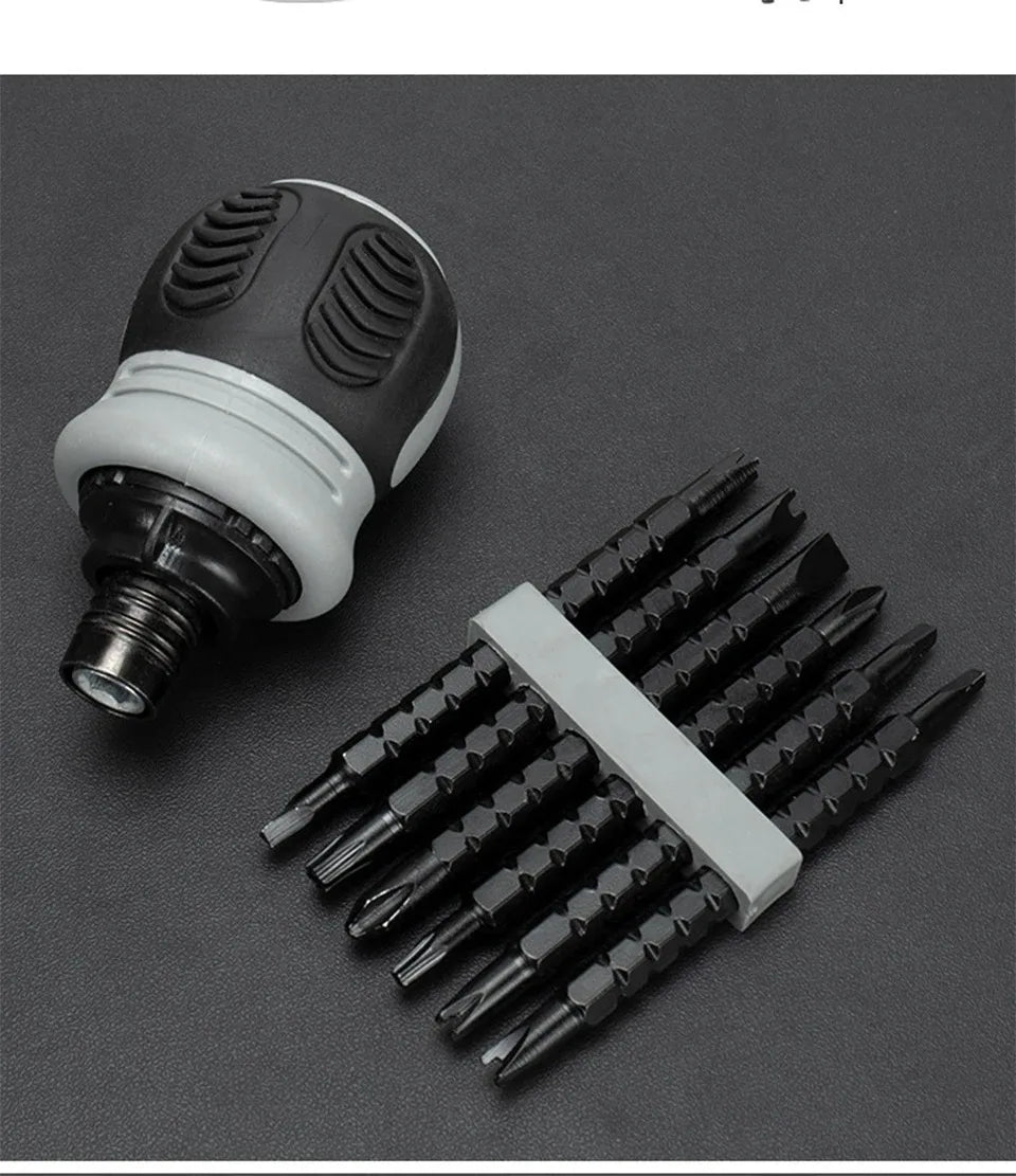 Mini Ratchet Precision Screwdriver Magnetic 13 In 1 Telescopic Labor-Saving Hand Tool Phillips Slotted Dual-purpose Head    Home Decor Supply | Online Retail | ShoreShopper.com