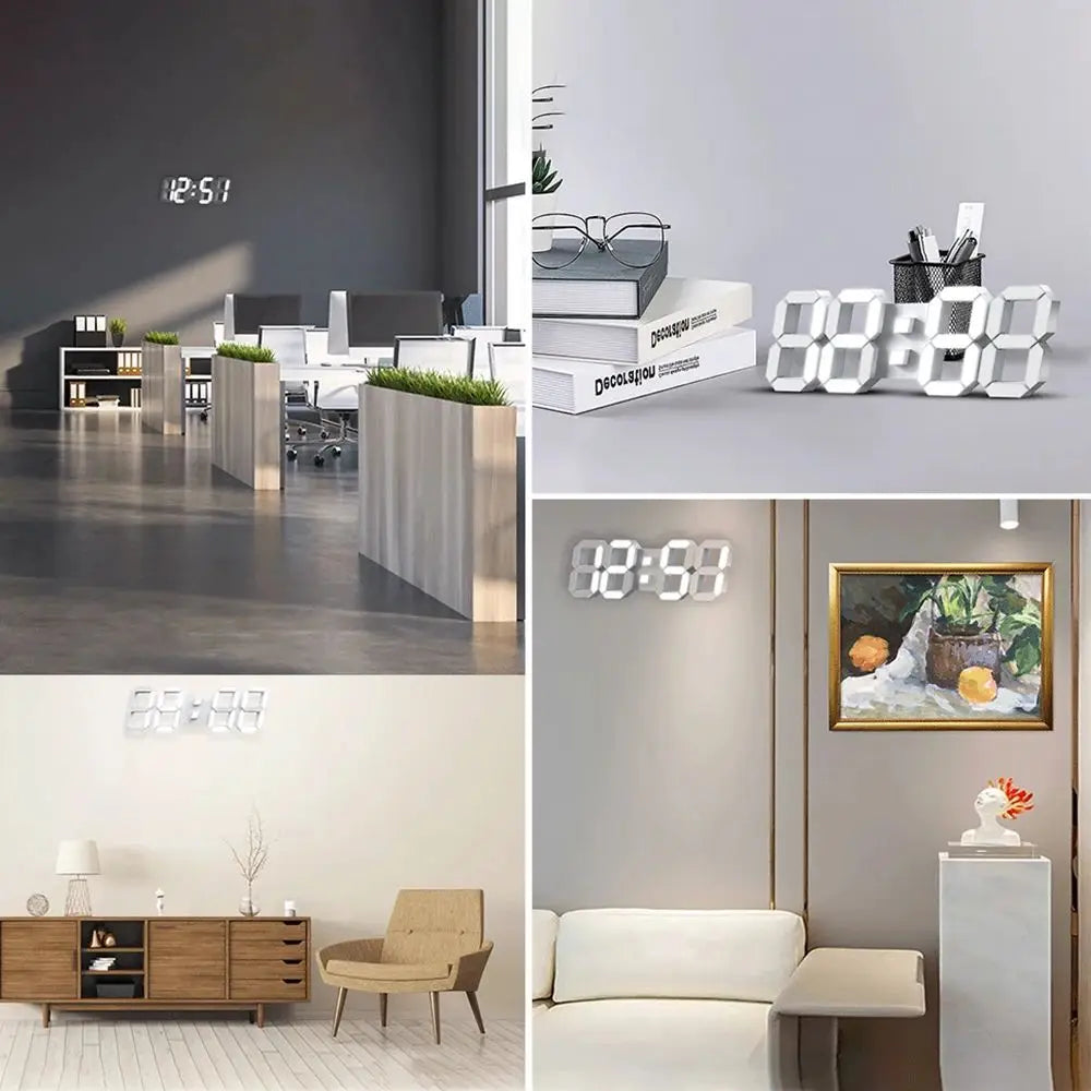 Multifunctional USB Ported LED 3D Digit Style Digital Clock    Home Decor Supply | Online Retail | ShoreShopper.com