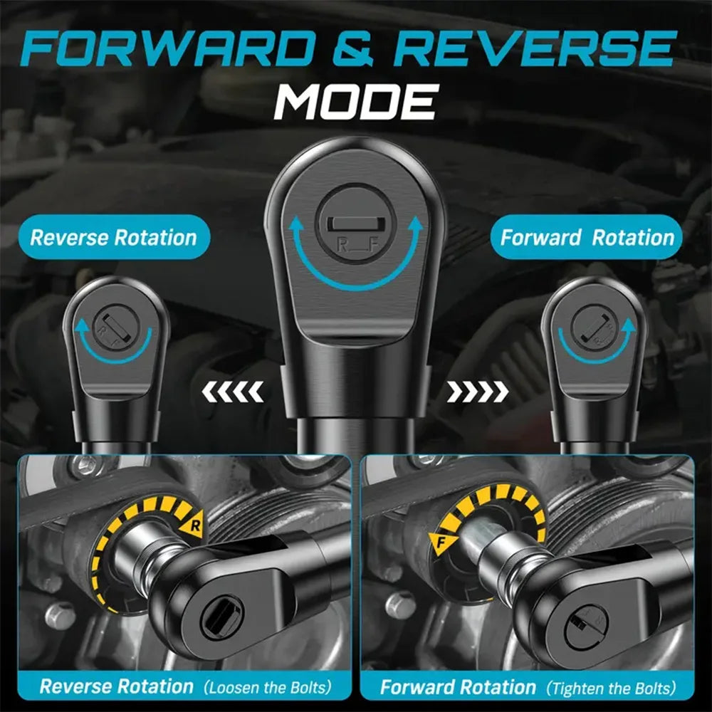 Seesii 3/8'' 80Nm Cordless Electric Wrench 6'' Extended Ratchet Wrench Electric Angle Wrench Driver Auto Repair Tools Set 12V    Home Decor Supply | Online Retail | ShoreShopper.com