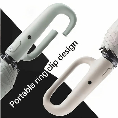 Carabiner Clip, Portable, Hands-free, Automatic Folding Umbrella. Features Reinforced Thickened Windproof Ribs and Canopy    Your Coastal Marketplace | Shoreshopper.com