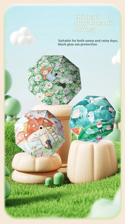 Umbrella for Both Sunny and Rainy Use UV Resistant Umbrella Windproof Strong Umbrellas Parasol Manual Kids Students    Your Coastal Marketplace | Shoreshopper.com