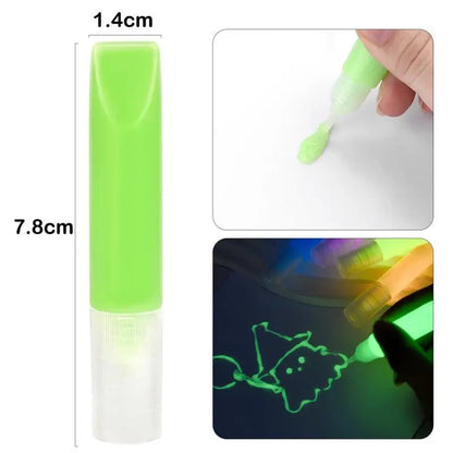6ml/pc Luminous Pigment Paint Bright Fluorescent Paint Glow In Dark Acrylic Painting Water Color Artwork Party    Home Decor Supply | Online Retail | ShoreShopper.com