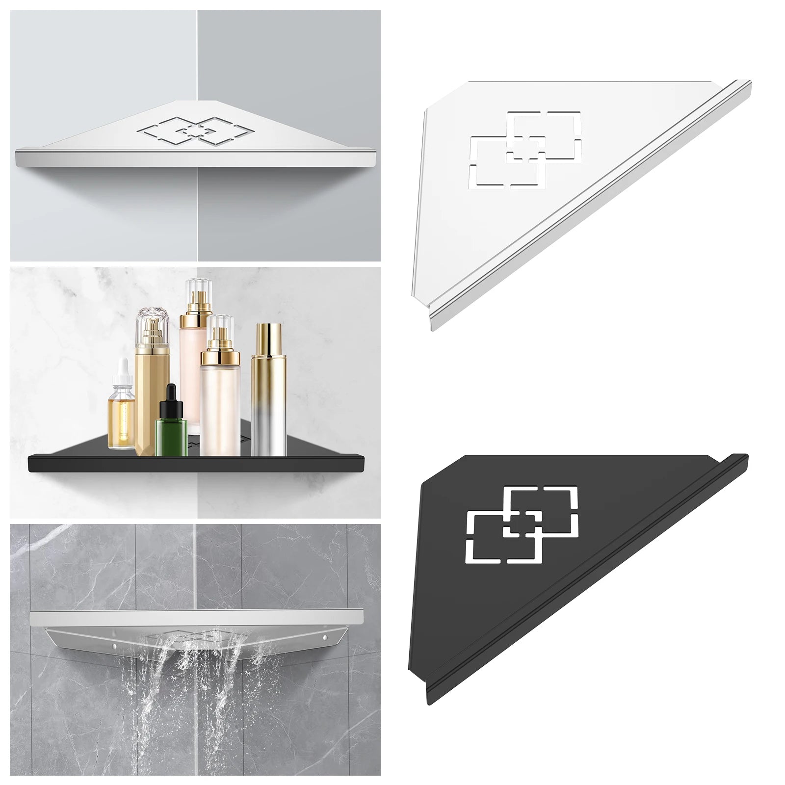 Stainless Steel Bathroom Shelf Shampoo Makeup Shower Storage Shelf Bathroom Wall Mount Corner Organizer Rack    Home Decor Supply | Online Retail | ShoreShopper.com