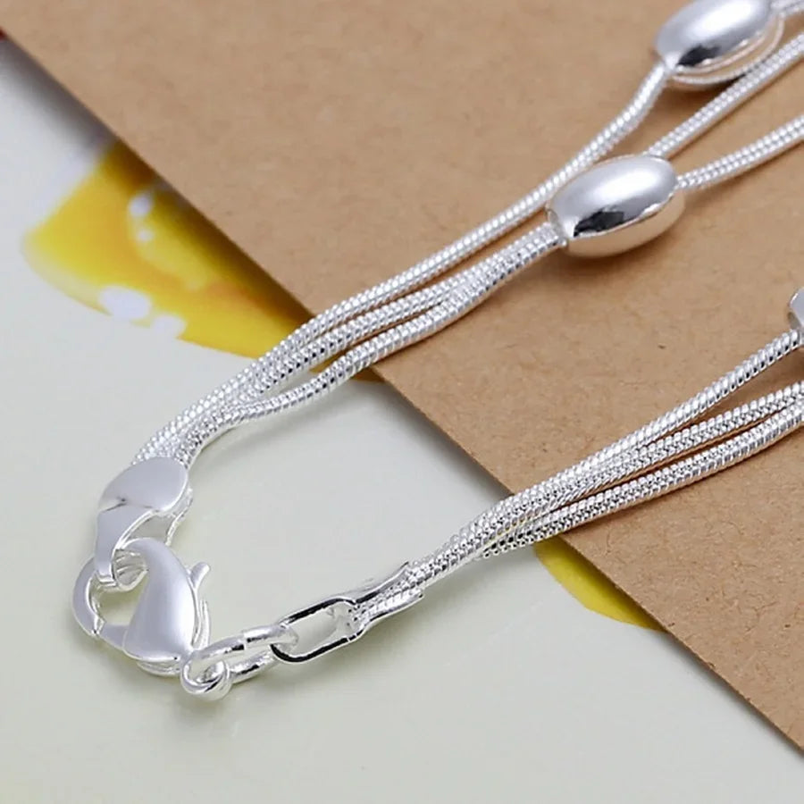 Fashion Design Product Beautiful 925 Sterling Silver Jewelry High Quality Bracelet Bead Chain Women Lady Wedding With    Home Decor Supply | Online Retail | ShoreShopper.com