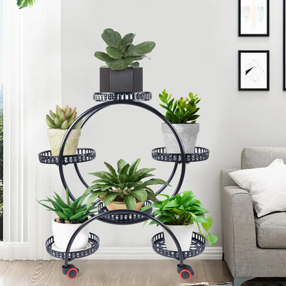 Metal Plant Stands 6 Pots Plants Flower Stand for Patio Garden Living Room Corner Balcony Bedroom Black / White    Home Decor Supply | Online Retail | ShoreShopper.com