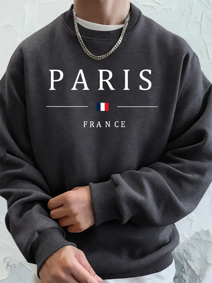 Paris France Flag Printing Men'S Hoodies Autumn Oversize Sweatshirt Hip Hop Crewneck Fleece Warm Streetwear Street Men Clothes    Home Decor Supply | Online Retail | ShoreShopper.com