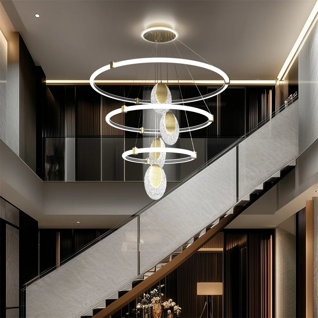 LUVODI 3-Layers LED Ceiling Lighting Fixture Art Decor Acrylic Water-drop Chandelier Pendant Lamp with 3 Color Lights    Home Decor Supply | Online Retail | ShoreShopper.com