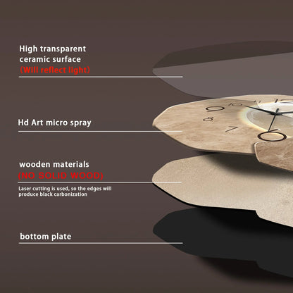 Modern Simple Silent Wall Clock, Moon Design - Quartz Movement, Wooden Material, for Bedroom, Living Room or Office Decoration    Home Decor Supply | Online Retail | ShoreShopper.com